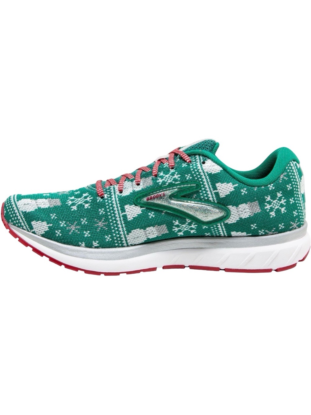 Brooks | Women’s Christmas Knit Green & Red Running Sneakers | 7.5